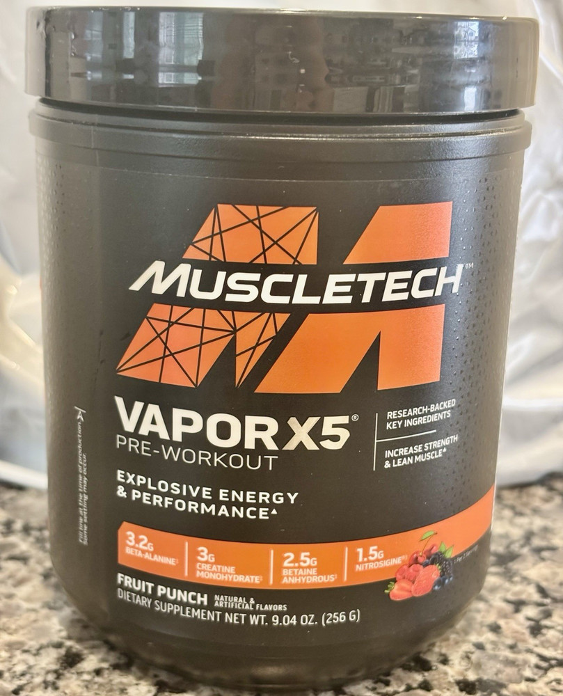 MuscleTech VaporX5 Pre-Workout Powder Fruit Punch 9.04 oz