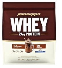 ProSupps Ghirardelli 24g Whey Protein Powder, Rich Chocolate, 5.16 lbs