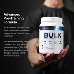 Transparent Labs Bulk Pre-Workout (30 Servings, Tropical Punch) & BCAA…
