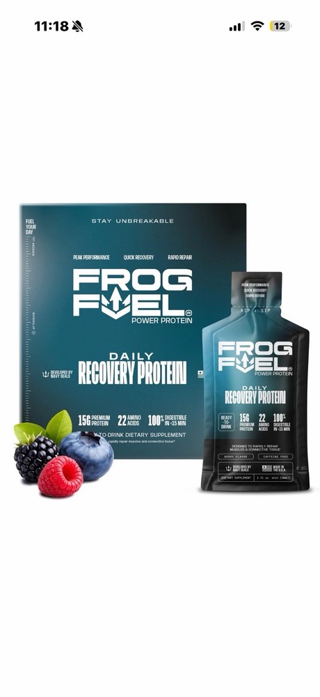 Frog Fuel Power Regular Complete Liquid Protein Shot, 1 Fl Oz (Pack of 24)