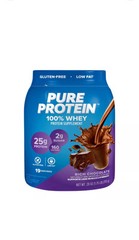 Pure Protein 100% Whey Protein Powder Rich Chocolate 25g Protein 1.75 Lb Adult