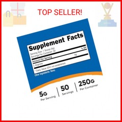 Nutricost L-Arginine (250 Grams) – Pure L-Arginine Powder – 5000mg Per Serving;