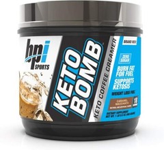 BPI Sports Keto Bomb Ketogenic Creamer for Coffee 18 Servings Caramel Macchiato