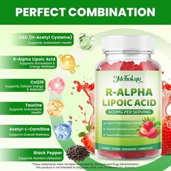 R Alpha Lipoic Acid Gummies, Stabilized R-Alpha Lipoic Acid, ALA Supplement for