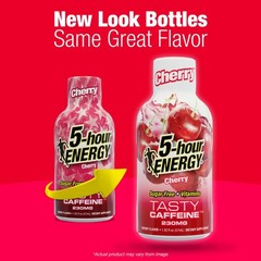 5-hour ENERGY CHERRY Flavor, 20 Count, 1.93 Fl Oz 20 Bottles – Single Flavor