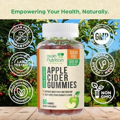 Apple Cider Vinegar Gummies Zero Sugar – Max Strength 60 Count (Pack of 1)