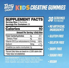Tasty Gains Kids Creatine Gummies 90ct – “Blue Raspberry”