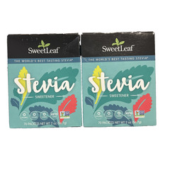SweetLeaf Stevia Powder Packets 70 Count 2 Pack Zero Calorie Sweetener NEW