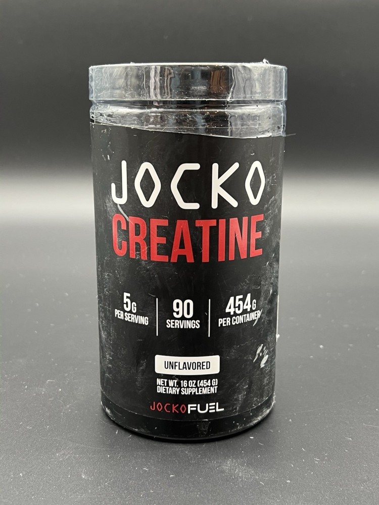JOCKO Creatine Monohydrate Powder 454Grams 16 Ounces Unflavored 90 Servings