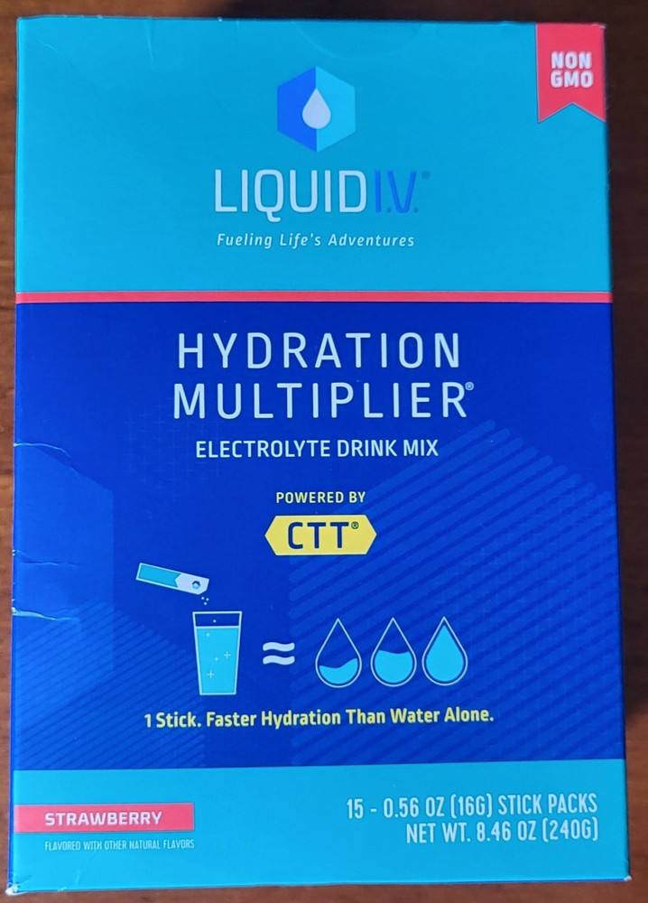 15 Liquid IV Hydration Multiplier Electrolyte Drink Mix Strawberry 06/30/2025