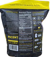 Ascent 100% Whey Protein Vanilla Bean 4.25 Lbs EXP 04/2027