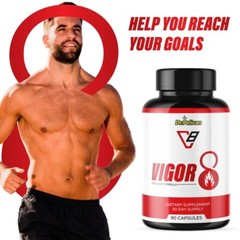 Vigor8- Bodybuilding & Men’s Health Support- 4 Bottles- 360 Capsules