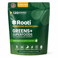 Natural Supergreens Multivitamin Gummies, Adaptogens, Pre & Probiotics, Fiber…