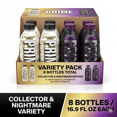 PRIME Hydration KSI, Collector Series 16.9oz 8 Pack Variety Drink