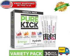 Pure Kick Energy & Hydration Electrolyte Powdered Drink Mix Variety pack, 30 Cou