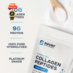 Saver Supplements Collagen Peptides Powder, 10.58 Ounce (Pack of 1)