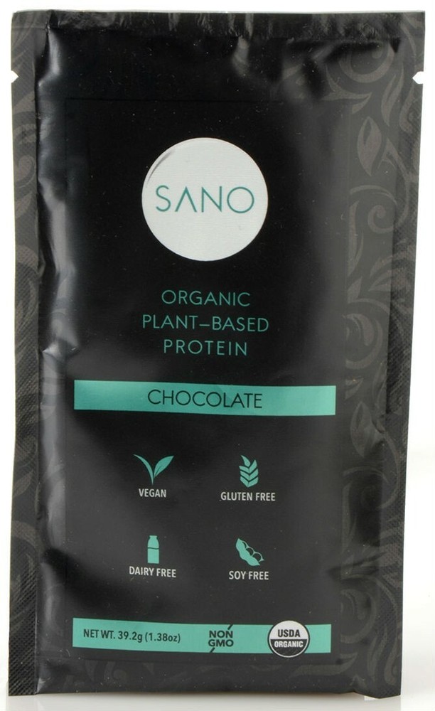 SANO Organic Vegan Plant-Based Protein Powder, Chocolate (14 Servings)