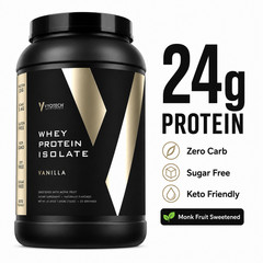 Whey Protein Isolate Vanilla Zero Carb Sugar Free Protein Powder 2 Pack