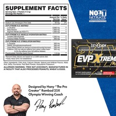 20 Evogen EVP Xtreme N.O. Pre-Workout + 20 EVP 3D Travel Packets VICTORY PUNCH