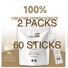2 PACK LOT HBOOX ProMix Creatine Monohydrate Powder STICKS Unflavored MICRONIZED