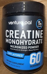 Venture Pal Creatine Monohydrate 60 Servings Micronized Powder 10.6oz Unflavored