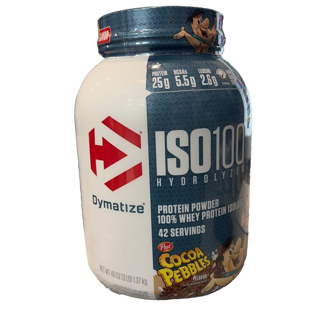 Dymatize ISO100 Hydrolyzed 3 Lbs Protein Powder Cocoa Pebbles(D35342A)EXp8/26