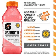 Gatorlyte Rapid Rehydration Electrolyte Drink, Strawberry Kiwi, Specialized B…