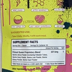 Primal Queen Goddess Creatine Bites Wild Watermelon 150 Bites 5g + Container