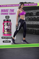 PREMIUM Plant based protein powder + super food for women 2.2 Lbs. No sugar