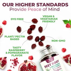 Beet Root Supplement Gummies – Superfood with Beetroot Extract Powder with Vitam