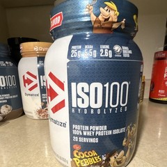 Dymatize ISO100 Whey Protein Isolate Powder, Cocoa Pebbles, 1.3 lb 20 Serv