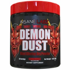 Insane Labz Demon Dust Mind Altering Intense Pre-Workout 50 Servings Cinnamonic