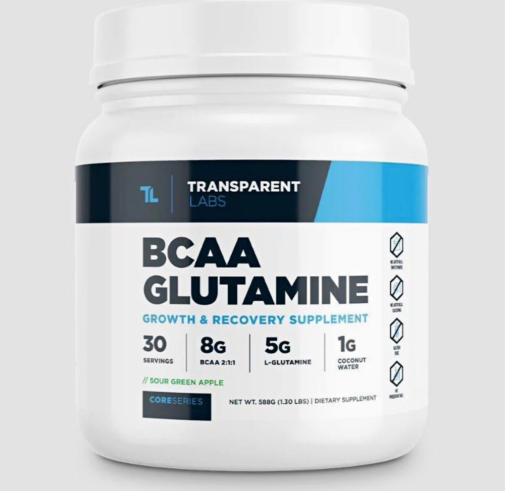 Transparent Labs BCAA + Glutamine Sour Green Apple Recovery Powder New Sealed