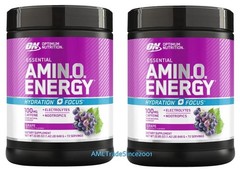 (2x) 1.42 Lb 72 Servings Optimum Nutrition Amino Energy Grape 22.85oz 12/22/2027