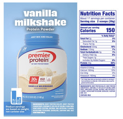 Premier Protein Whey Powder Vanilla Milkshake 29 Servings 30g Protein
