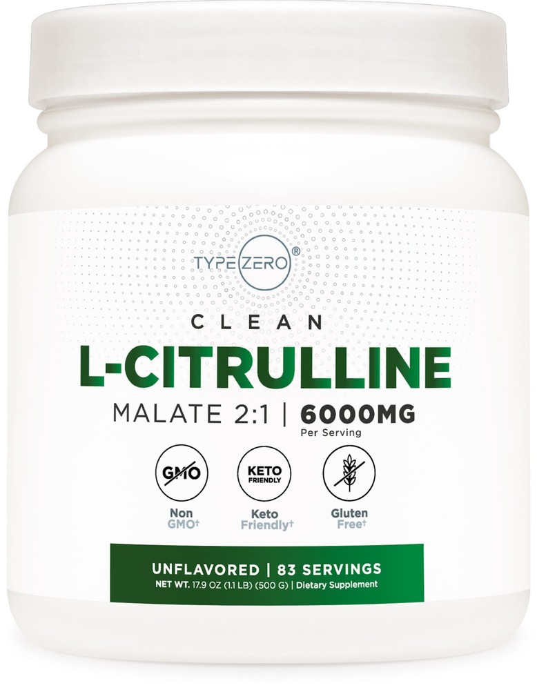 Type Zero Clean L-Citrulline Malate 2:1 Powder Drink Mix (500g) Unflavored