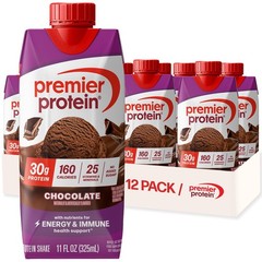 Premier Protein Shake, Chocolate, 30g High Protein, 12 11 Fl Oz (Pack of 12)