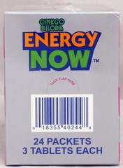 Ginkgo Biloba Energy Now Herbal Booster Supplements 24 packs 72 pills Memory