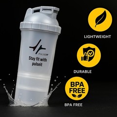 PulseITHydraFlow Shaker 500ml | 2 Storage BPA Free Grey