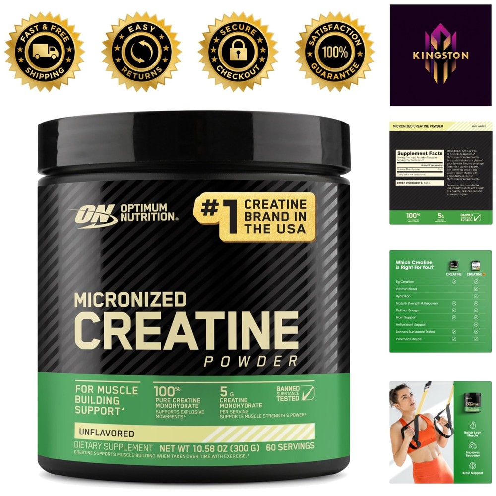 Micronized Creatine Monohydrate – Gluten-Free, 10.6 oz for Optimal Performance