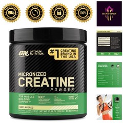 Micronized Creatine Monohydrate – Gluten-Free, 10.6 oz for Optimal Performance