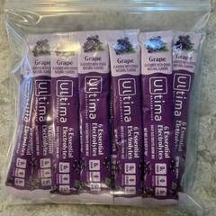 100 Count Ultima Replenisher, Electrolyte Hydration Drink Mix Sticks- Grape