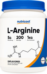L-Arginine Powder 1KG – Pure L-Arginine, 5G per Serving