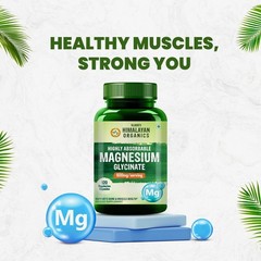 Himalaya Organics Highly Absorbable Magnesium Glycinate Support Overall 120 cap
