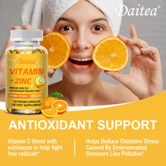 Vitamin C + Zinc – Immune Health, Antioxidant, Immunity 1000mg – Made in The USA