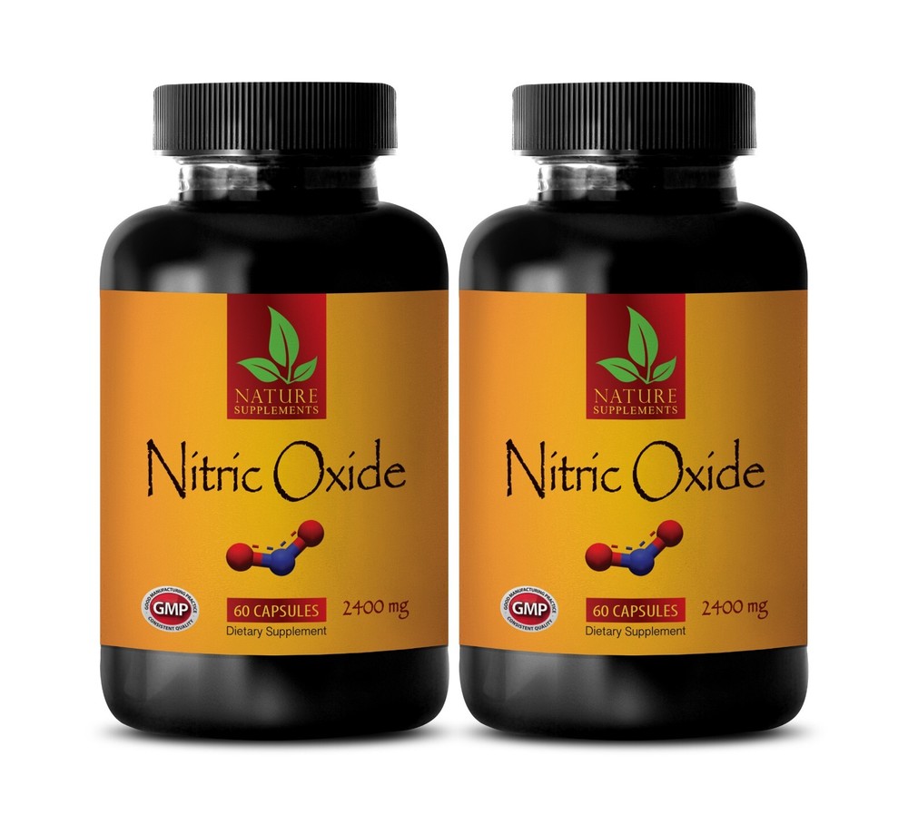 Nitric Oxide 2400mg Power – L-Arginine Blend – Muscle Building – 2 Bot 120 Caps