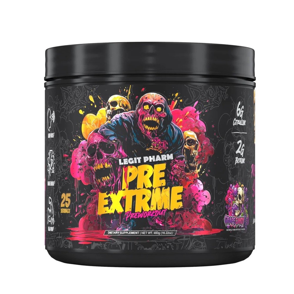 Legit Pharm Pre Extreme High Stim Pre-Workout Grape Flavor￼NEW