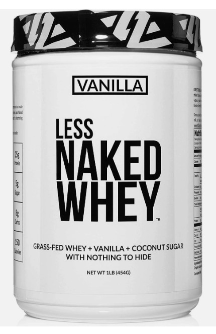 NAKED Vanilla Whey Protein 1Lb, Only 3 Ingredients Aid Muscle Growth, 12 Serving