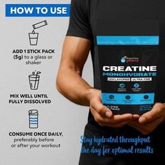 Creatine 30 Stick Packs 5.45 oz Package Individual Servings