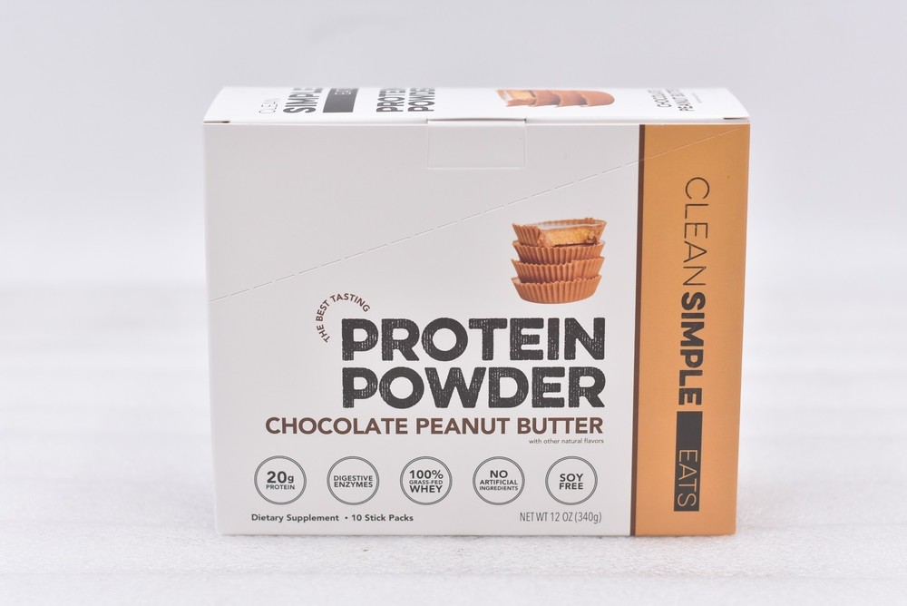 Clean Simple Eats Protein Powder Chocolate Peanut Butter – 10 Pack Exp: 06/27